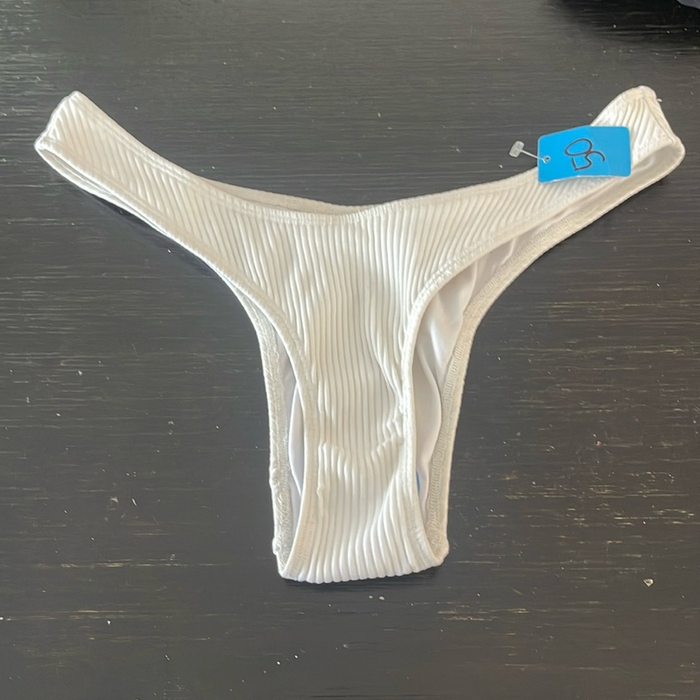 White bikini bottom